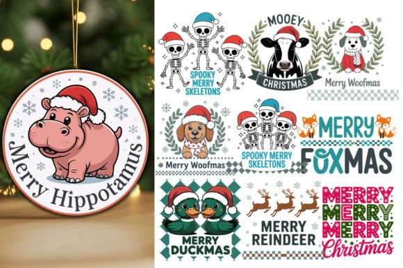 Funny Merry Christmas Svg Bundle