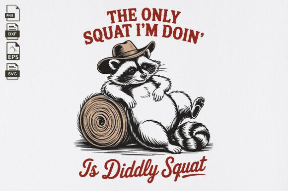 h1>Diddly Squat, Funny Cowboy Raccoon SVG