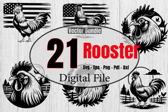 Rooster SVG Bundle: A Farm Fresh Embroidery Design